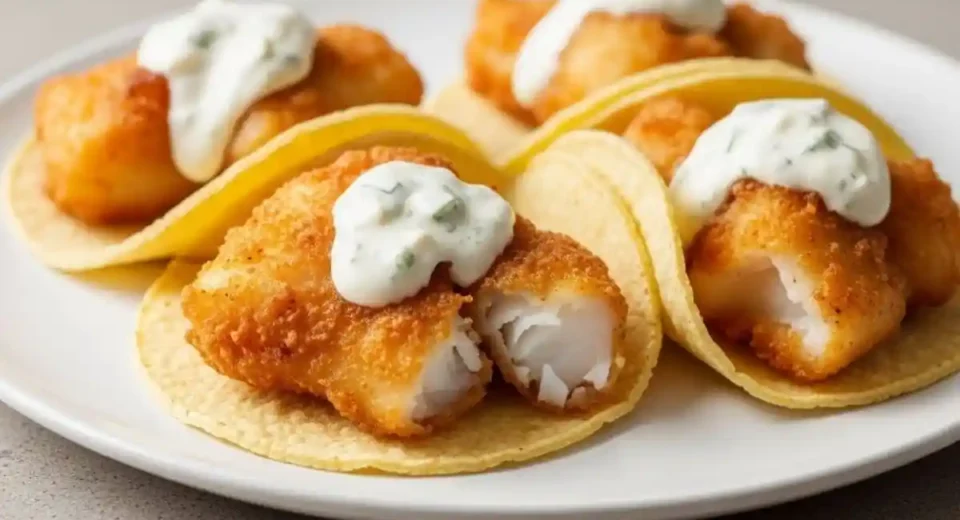 Crispy white fish, fresh cabbage, and zesty lime crema wrapped in warm tortillas.