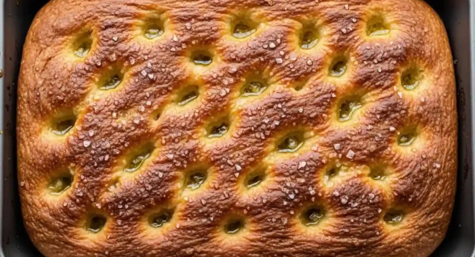 Big Bubbly Focaccia is a high-hydration modern American flatbread bake