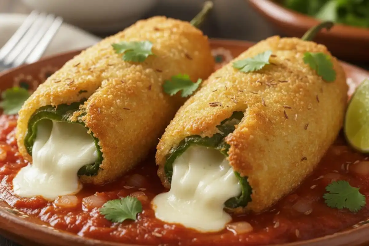 Crispy Cheese Stuffed Chili Rellenos Recipe