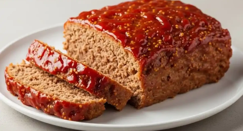 A hearty, flavorful classic meatloaf made with ground beef, breadcrumbs, eggs, and a simple ketchup glaze.