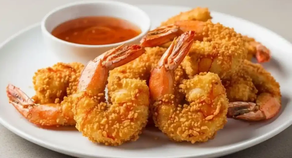 Golden, crispy fried shrimp with a perfectly seasoned batter, delivering the classic Southern crunch and tender seafood flavor.