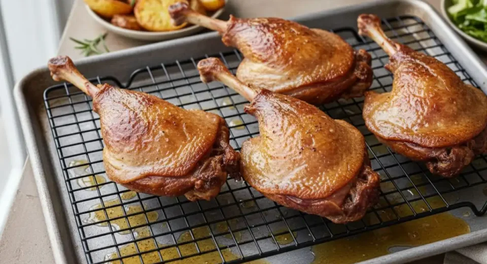 French-style duck legs cured in salt, slow-cooked