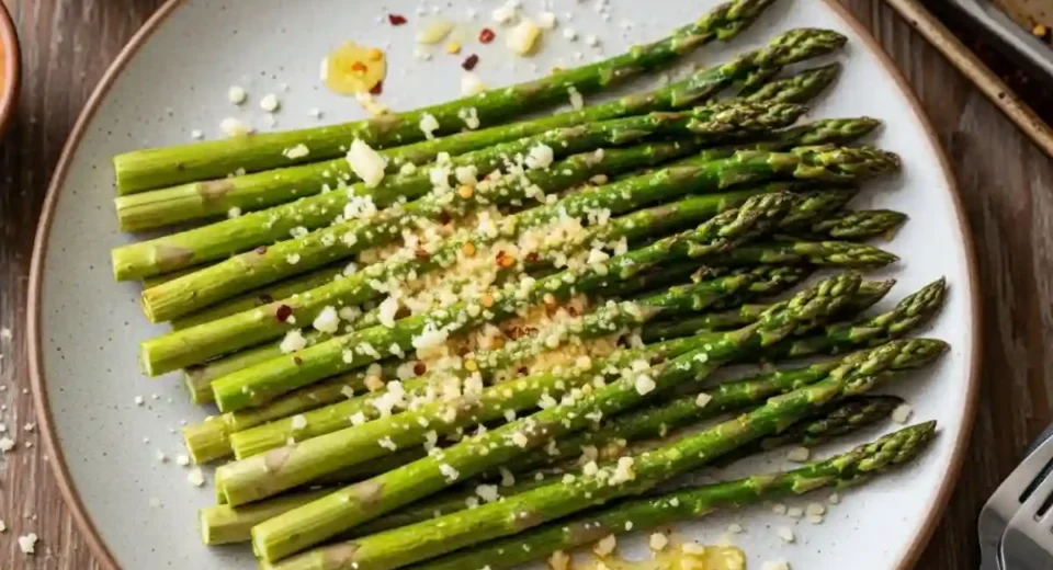 Garlic Parmesan Asparagus is an easy American side dish