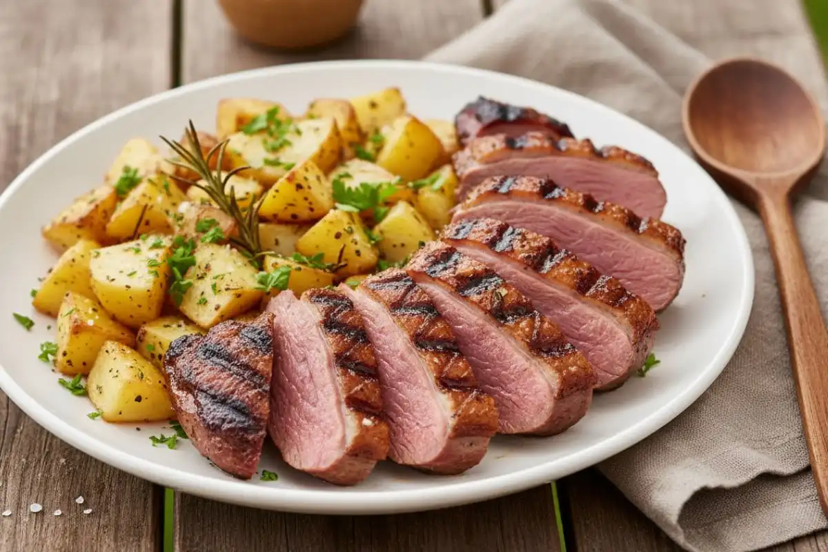 American-style grilled wild duck breast turns lean, gamey meat into juicy