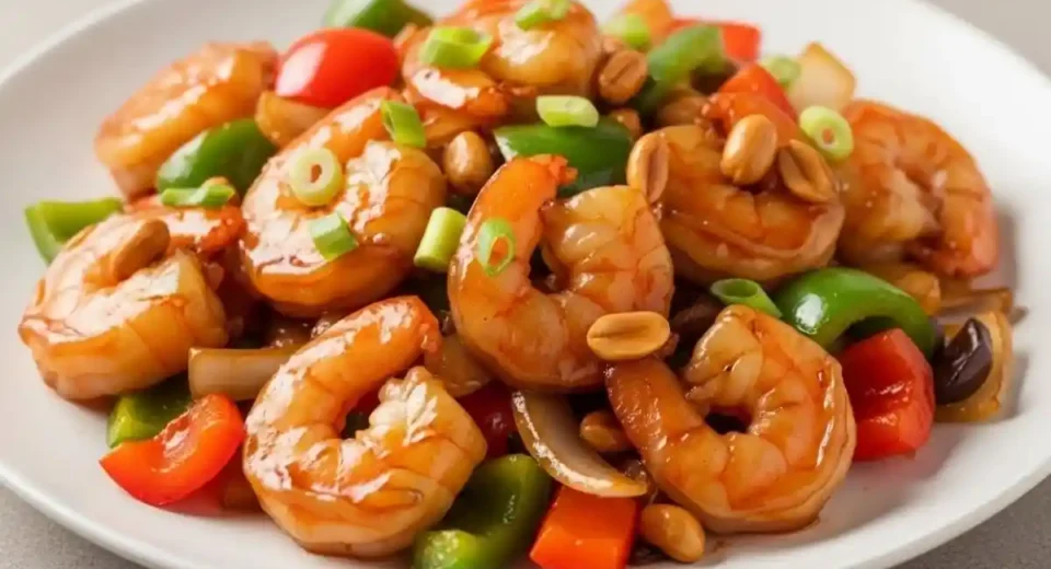 A flavorful and spicy Chinese dish with tender shrimp