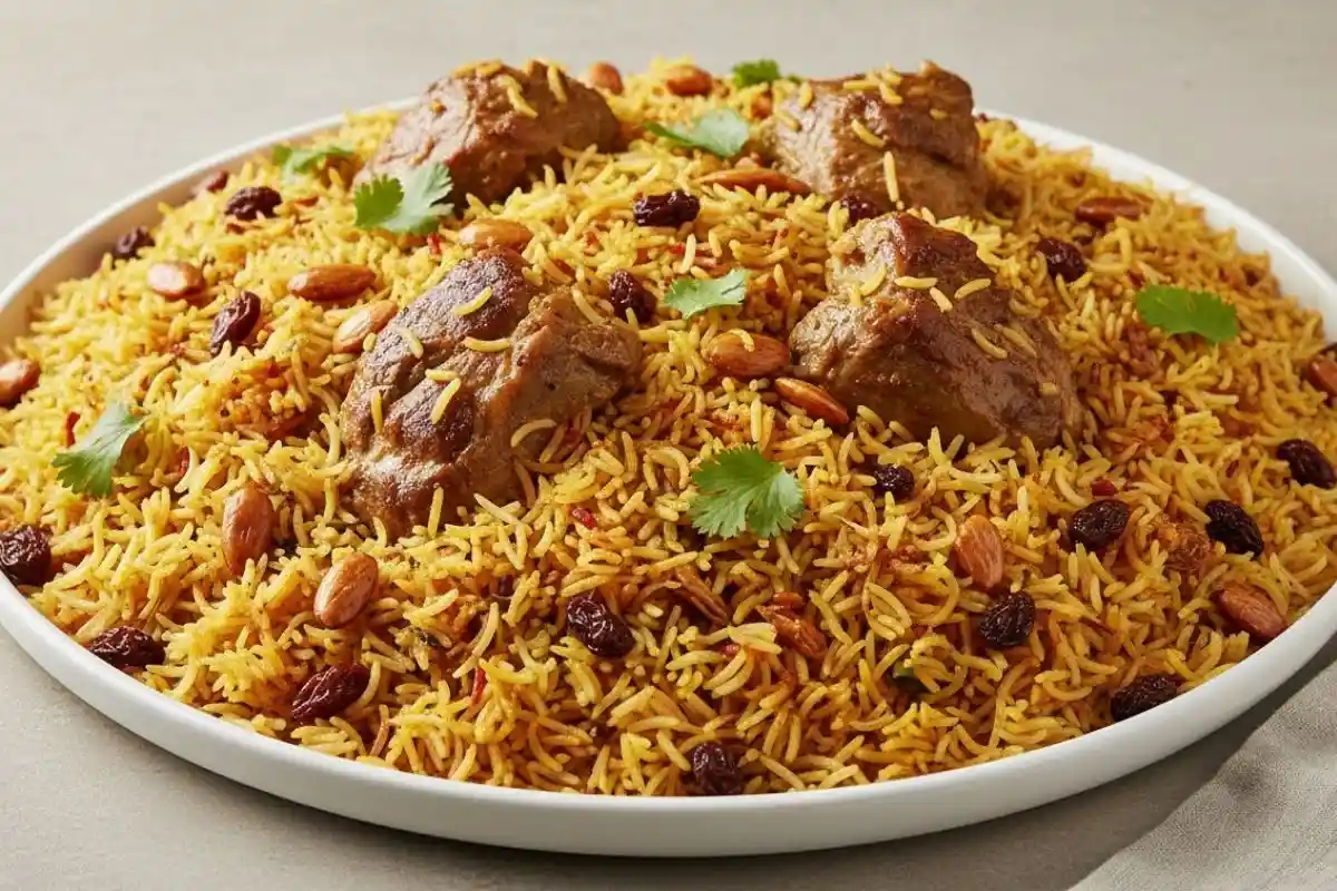 Tender lamb cooked with a flavorful blend of spices, served over aromatic basmati rice.