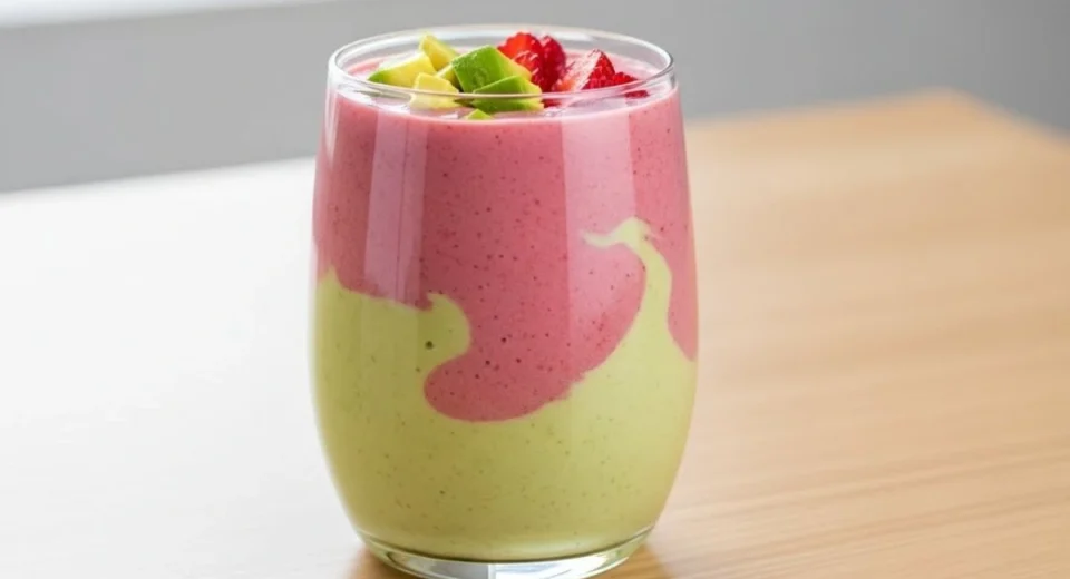 Lebanese Strawberry Avocado Smoothie