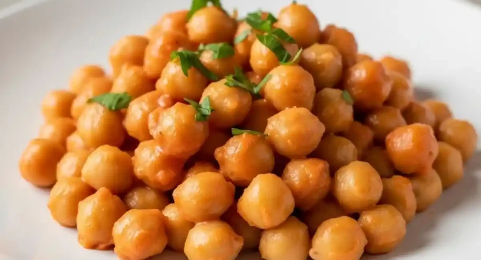 Marry Me Chickpeas is a creamy, savory Italian dish made with tender chickpeas simmered in a garlic, tomato, and cream sauce.