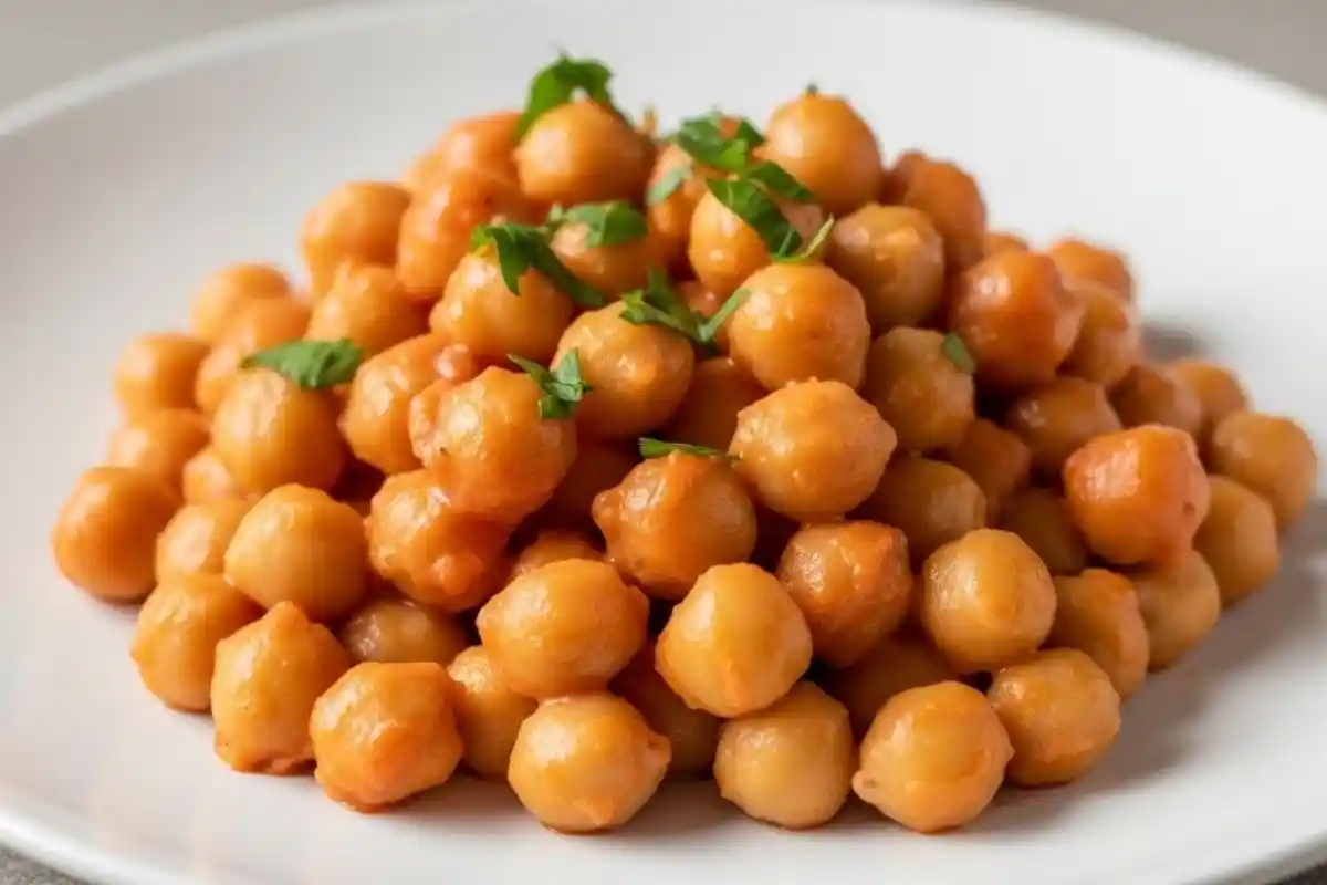 Marry Me Chickpeas is a creamy, savory Italian dish made with tender chickpeas simmered in a garlic, tomato, and cream sauce.