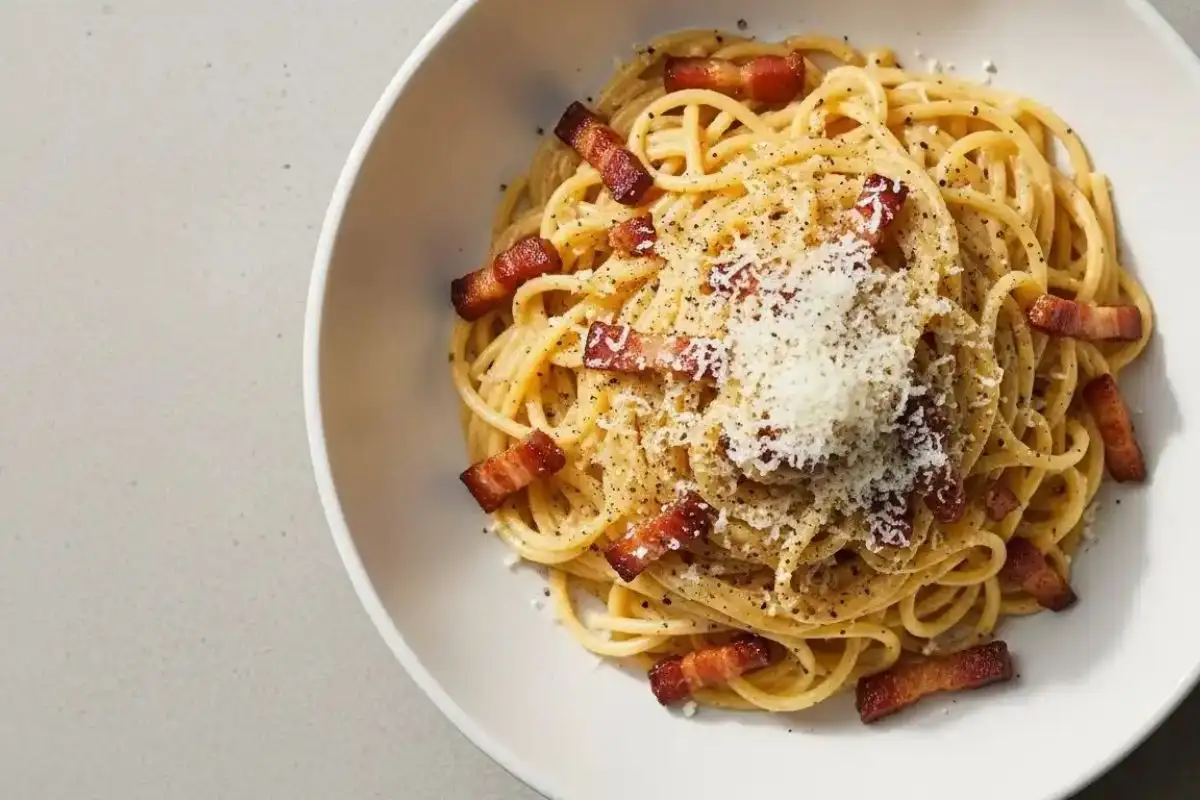 Miso Carbonara Pasta