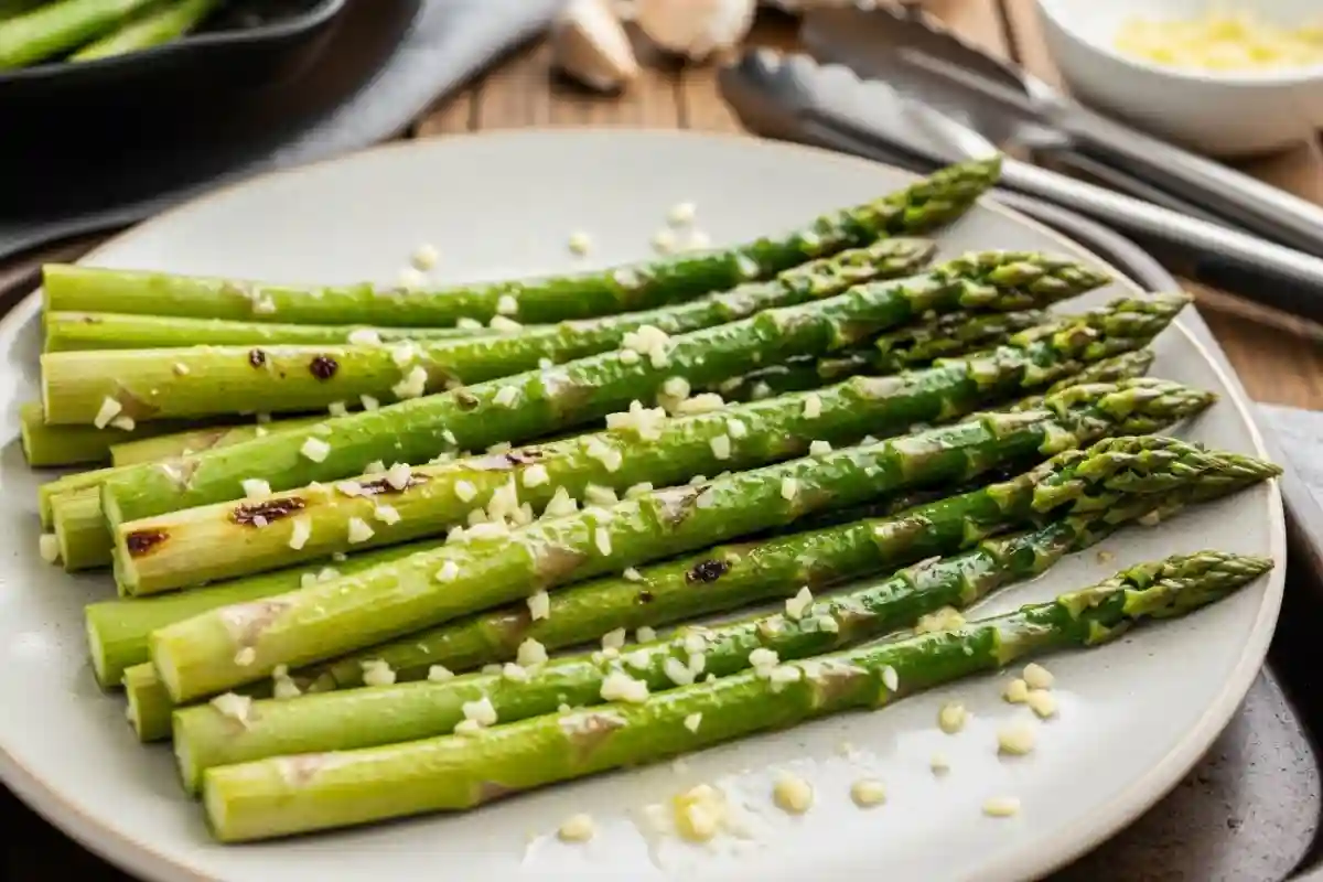 Pan-Fried Asparagus with Butter and Garlic is a fast Italian-style side dish