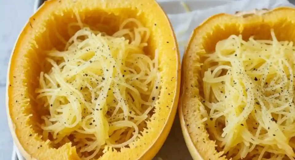 Roasted Spaghetti Squash with Olive Oil is an easy American side dish