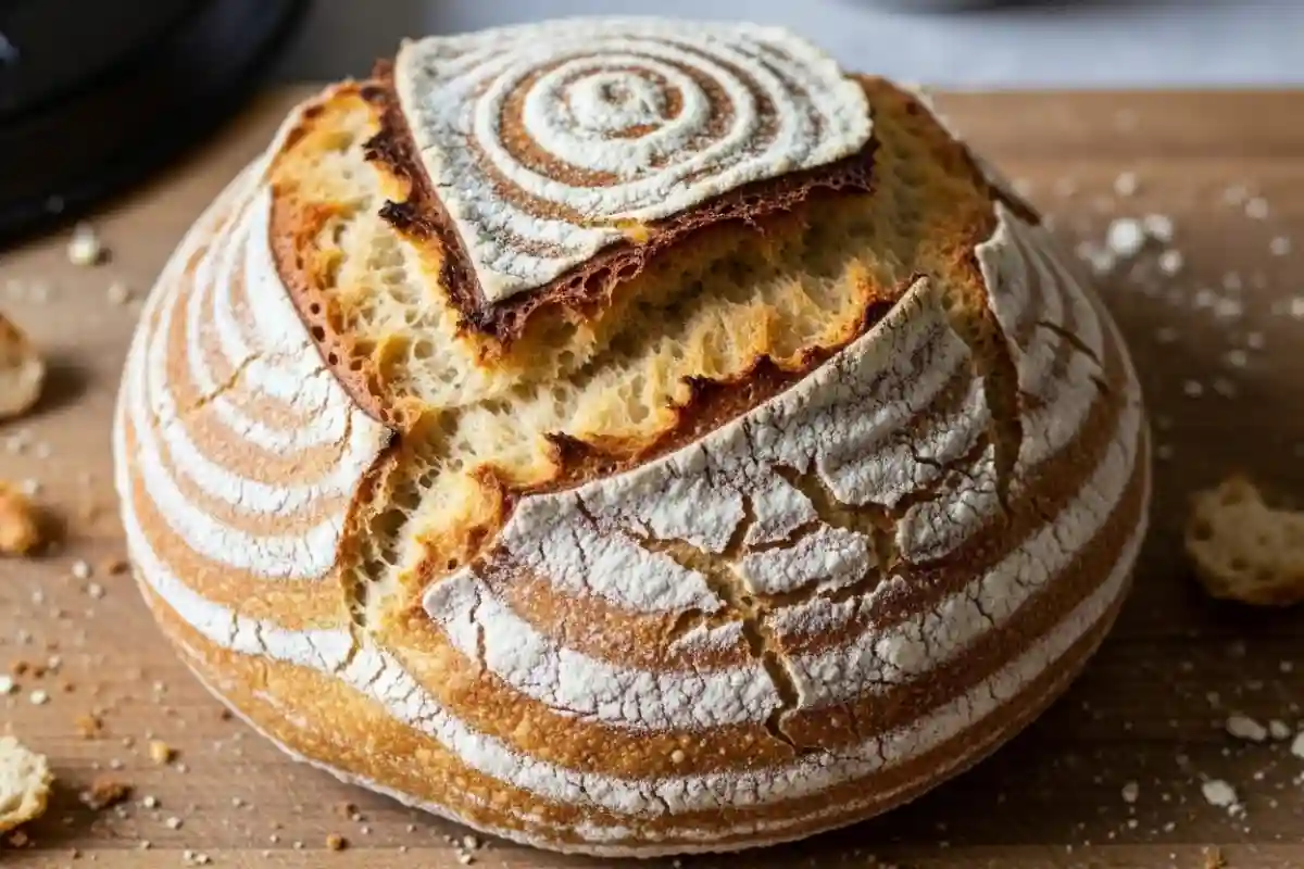 Simple Crusty White Dutch Oven Bread is an American artisan loaf