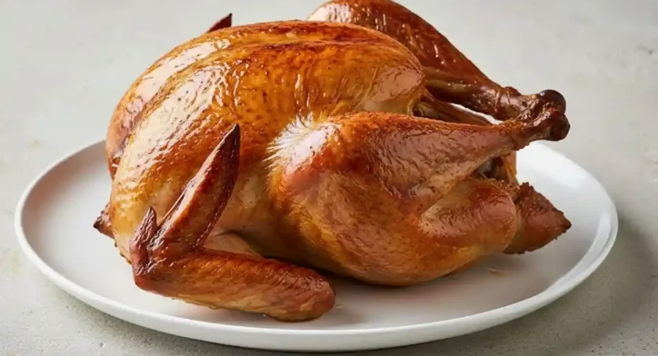 A classic, easy recipe for a juicy roast turkey with crispy skin.