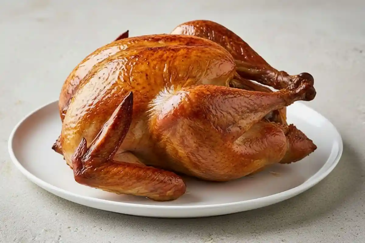 A classic, easy recipe for a juicy roast turkey with crispy skin.