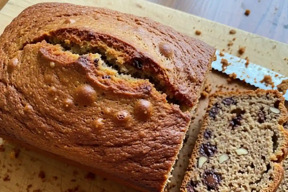 Sourdough Banana Bread is a moist American fusion quick bread.