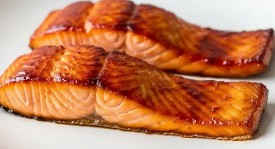Flaky salmon baked with a sweet-spicy Korean gochujang glaze that caramelizes into a sticky, savory finish.