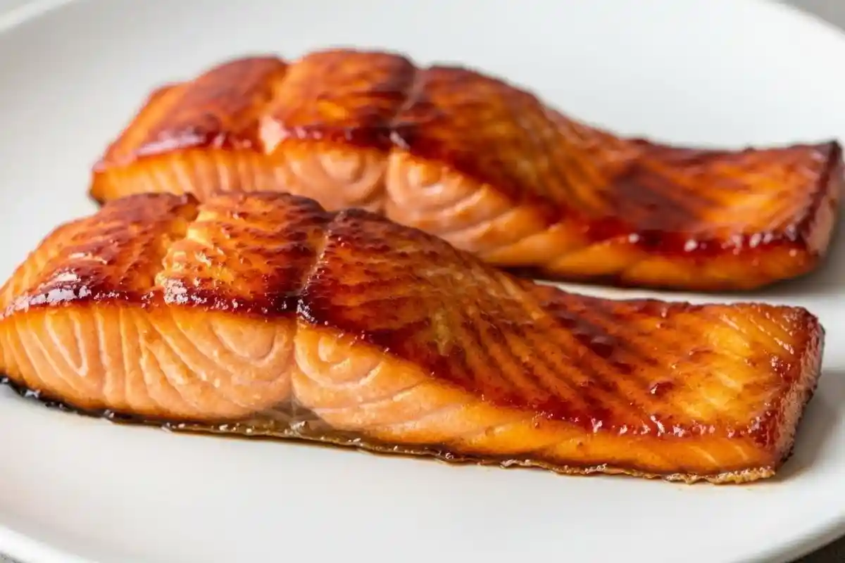 Flaky salmon baked with a sweet-spicy Korean gochujang glaze that caramelizes into a sticky, savory finish.