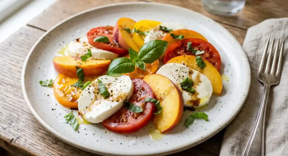 Peach Tomato Caprese Salad
