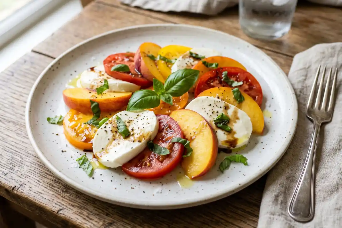 Peach Tomato Caprese Salad