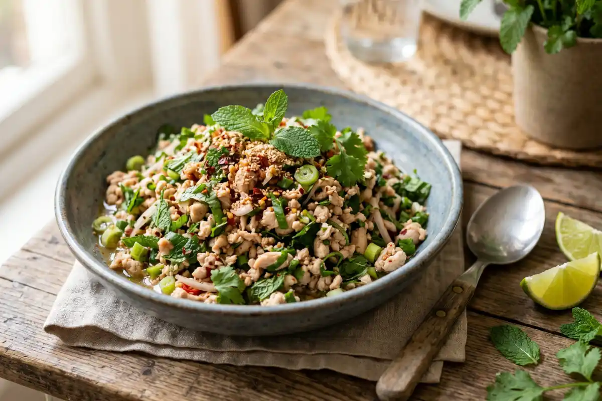 Spicy Chicken Larb Salad